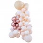 Ballonbogen - Pampas - Wei/Pfirsich/Rosgold