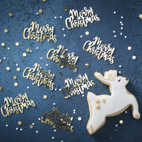 Konfetti - Frohe Weihnachten - Gold Konfetti - Frohe Weihnachten - Gold