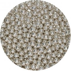 Knusprige Schokoladenperlen - Metallic Silver - Funcakes - 60 g Knusprige Schokoladenperlen - Metallic Silver - Funcakes - 60 g