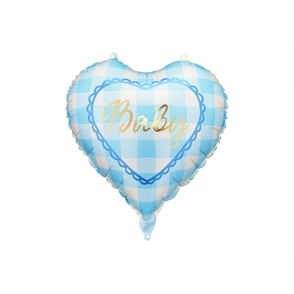 Herzf�rmiger Folienballon \\\"Baby\\\" - Hellblau