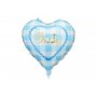 Herzf�rmiger Folienballon \\\"Baby\\\" - Hellblau