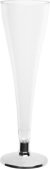 Champagnerglas - 6er-Pack - Klar/Silber
