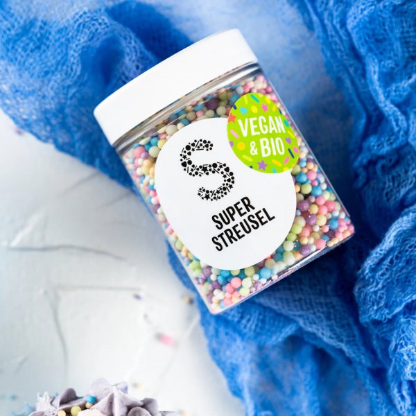 Streuselmischung - Superstreusel - Bio & vegan - Zuckerwatte - 90 g Streuselmischung - Superstreusel - Bio & vegan - Zuckerwatte - 90 g