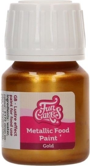 Essbare Farbe - Mettalic Gold - Funcakes - 30 ml Essbare Farbe - Mettalic Gold - Funcakes - 30 ml