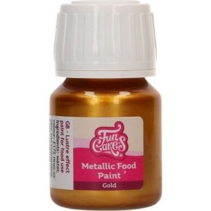 Essbare Farbe - Mettalic Gold - Funcakes - 30 ml Essbare Farbe - Mettalic Gold - Funcakes - 30 ml