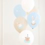 Ballonstrauß - Niedliche Tiere - Hellblau/Weiß/Nude - 6 Stück Ballonstrauß - Niedliche Tiere - Hellblau/Weiß/Nude - 6 Stück