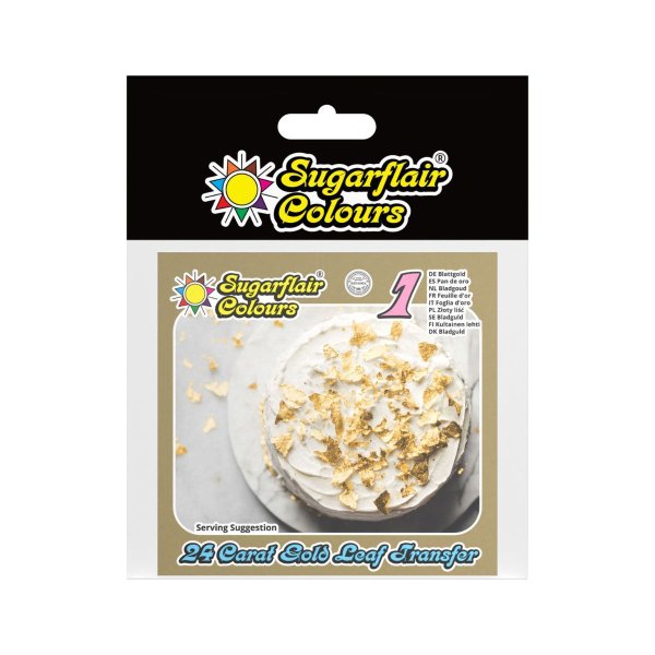Essbares 24 Karat Gold zur Dekoration - Sugarflair - 8x8 cm Essbares 24 Karat Gold zur Dekoration - Sugarflair - 8x8 cm