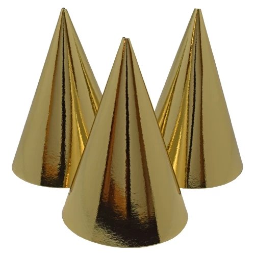 Partyhüte - Gold - 6er-Pack Partyhüte - Gold - 6er-Pack