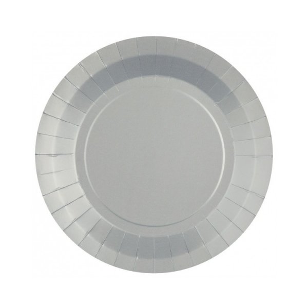 Pappteller - Silber - 22,5 cm - 10er-Packung Pappteller - Silber - 22,5 cm - 10er-Packung