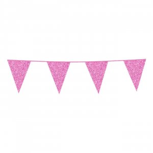Wimpelkette - Glitzer - Hellrosa - 6 m Wimpelkette - Glitzer - Hellrosa - 6 m