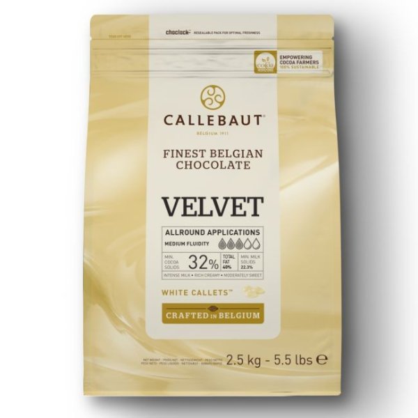 Schokolade - White Velvet - Callebaut - 2,5 kg Schokolade - White Velvet - Callebaut - 2,5 kg