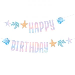 Wimpel - Meeresmotiv - Happy Birthday - 240 x 17 cm