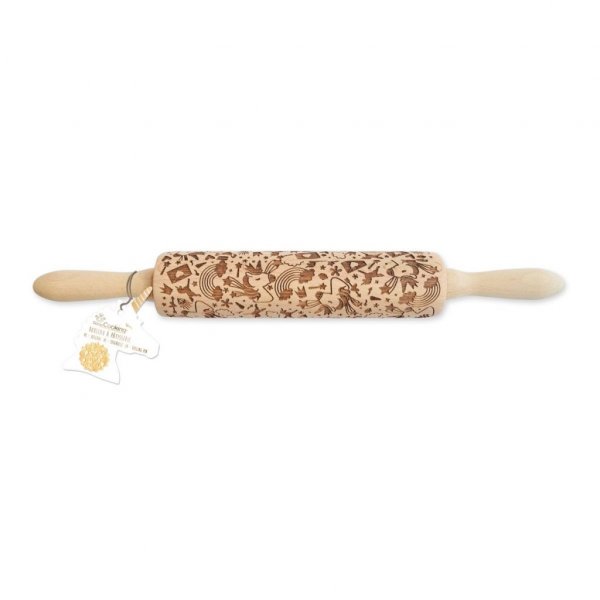 Nudelholz mit Muster - Einhrner - Scrapcooking