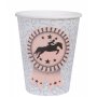 Pappbecher - Pferdeparty - Rosa/Schwarz - 10er-Pack
