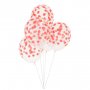 Luftballons - Bedrucktes Konfetti - Rot - 5er-Pack Luftballons - Bedrucktes Konfetti - Rot - 5er-Pack