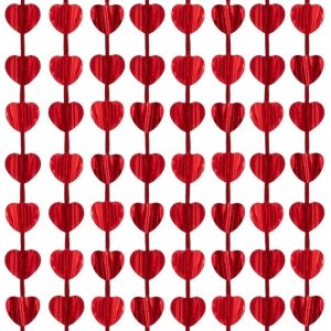 Vorhang - Rote Herzen - 2 x 1 m Vorhang - Rote Herzen - 2 x 1 m