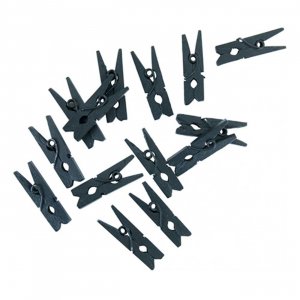 Mini-W�scheklammern - Schwarz - 24er-Packung