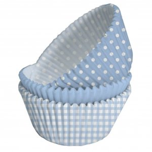 Muffinformen - Hellblau - 3 Varianten - 60er-Packung