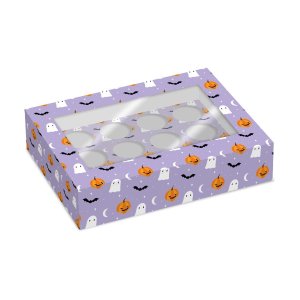 Gruselnacht-Cupcake-Box für 12 Cupcakes - 2er-Pack Gruselnacht-Cupcake-Box für 12 Cupcakes - 2er-Pack