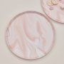 Pappteller - Rosa Marmor - 8er-Pack