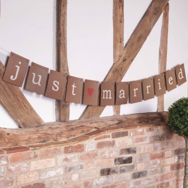 Wimpel - Just Married - Genau mein Typ Wimpel - Just Married - Genau mein Typ