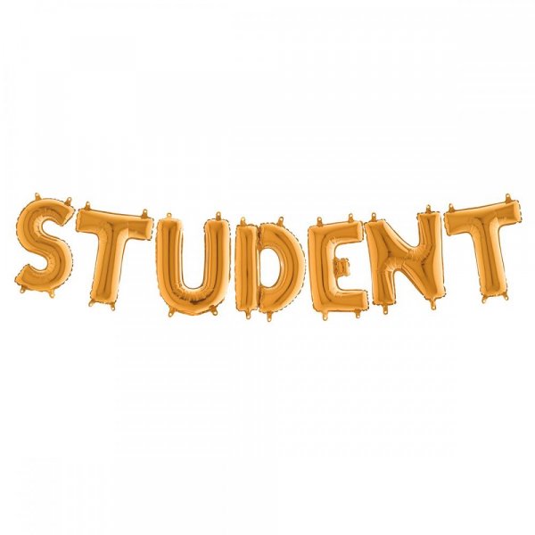 Buchstabenballons - Student - Gold