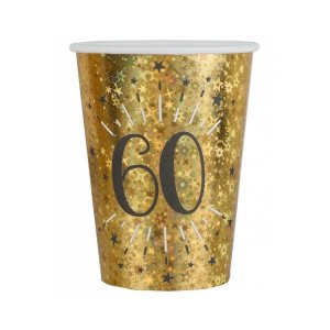 Pappbecher - Sparkling 60 Jahre - 10 Stück Pappbecher - Sparkling 60 Jahre - 10 Stück