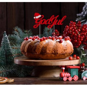 Tortendekoration - Frohe Weihnachten - Rot Tortendekoration - Frohe Weihnachten - Rot