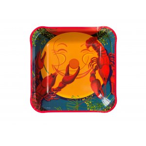 Pappteller - Flusskrebs-Design - 8er-Pack (23 x 23 cm) Pappteller - Flusskrebs-Design - 8er-Pack (23 x 23 cm)