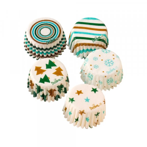 Mini-Muffinformen - 100er-Pack - Weihnachtsmotiv Mini-Muffinformen - 100er-Pack - Weihnachtsmotiv