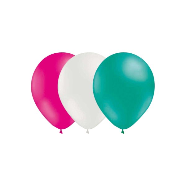 Luftballons - Mix - Magenta/Weiß/Seegrün - 15er-Packung Luftballons - Mix - Magenta/Weiß/Seegrün - 15er-Packung