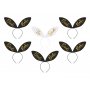 Tiara - 6er-Pack - Bride Squad - Schwarz/Gold