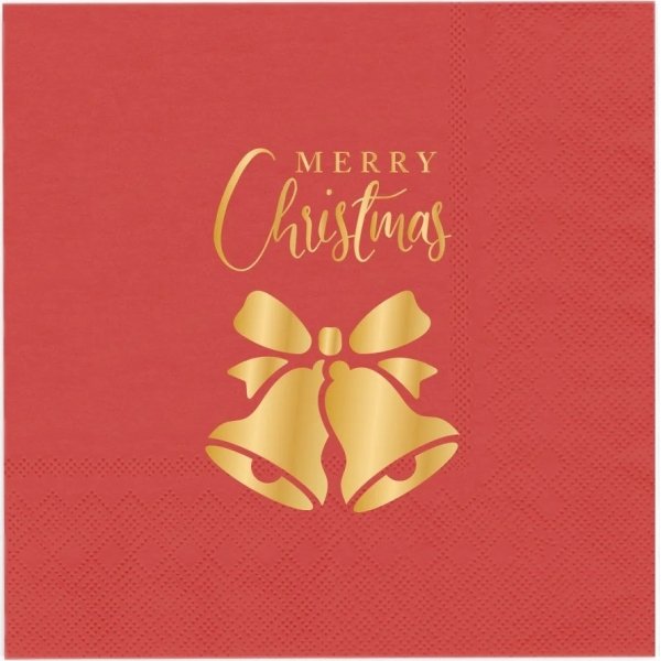 Servietten - Rot - Frohe Weihnachten - 33x33 cm - 10er-Pack Servietten - Rot - Frohe Weihnachten - 33x33 cm - 10er-Pack