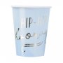 Pappbecher - Hip Hip Hooray - Blau - 8er-Pack