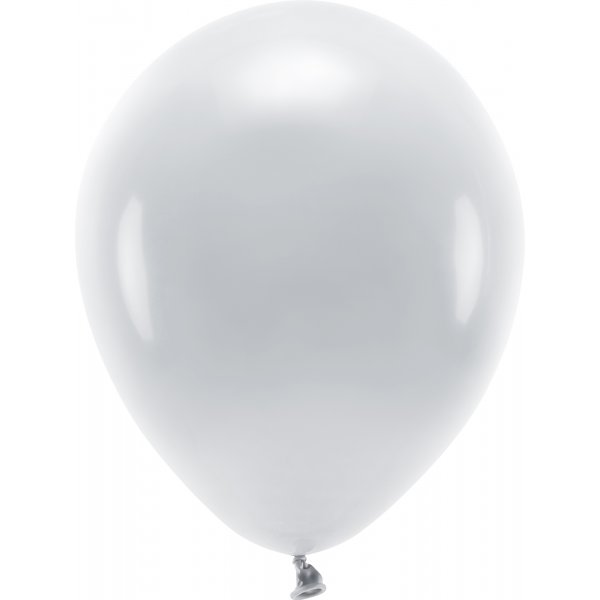 Einfarbige Luftballons - Eco 30 cm - Hellgrau - 10er-Pack
