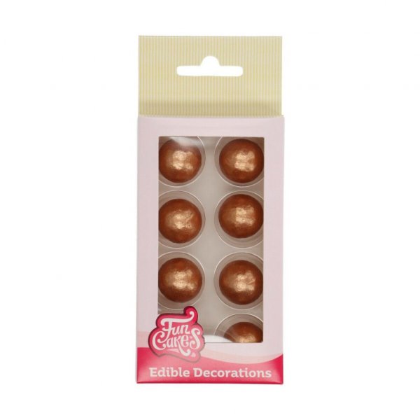 Schokokugeln - 8er-Pack - Bronze/Gold