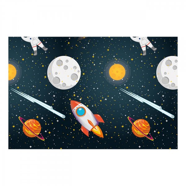 Tischdecke Weltraumparty - Wiederverwendbarer Kunststoff, 120 x 180 cm