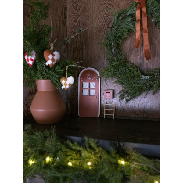 Weihnachtsmanntür mit Leiter und Briefkasten - Rotbraun - FABELAB Weihnachtsmanntür mit Leiter und Briefkasten - Rotbraun - FABELAB