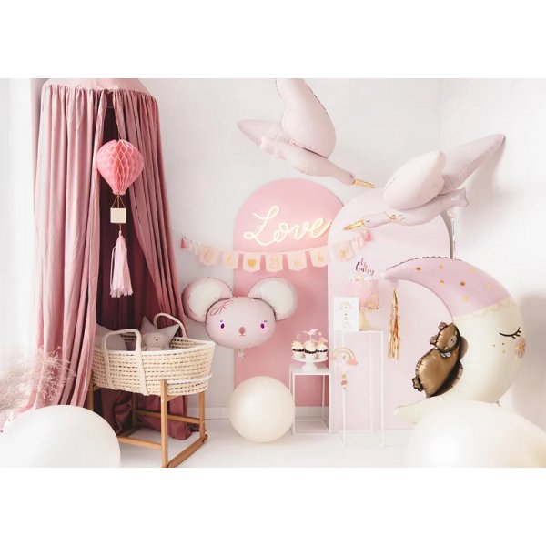 Wimpel mit Quasten - Oh Baby - Hellrosa/Gold Wimpel mit Quasten - Oh Baby - Hellrosa/Gold