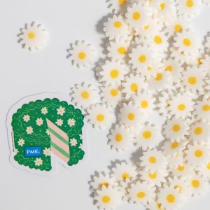Streusel - Blumen/Gänseblümchen - Weiß/Gelb - PME - 25 g Streusel - Blumen/Gänseblümchen - Weiß/Gelb - PME - 25 g