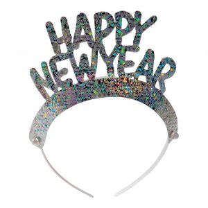 Diadem - Frohes Neues Jahr - Holografisches Silber - 6er-Packung Diadem - Frohes Neues Jahr - Holografisches Silber - 6er-Packung
