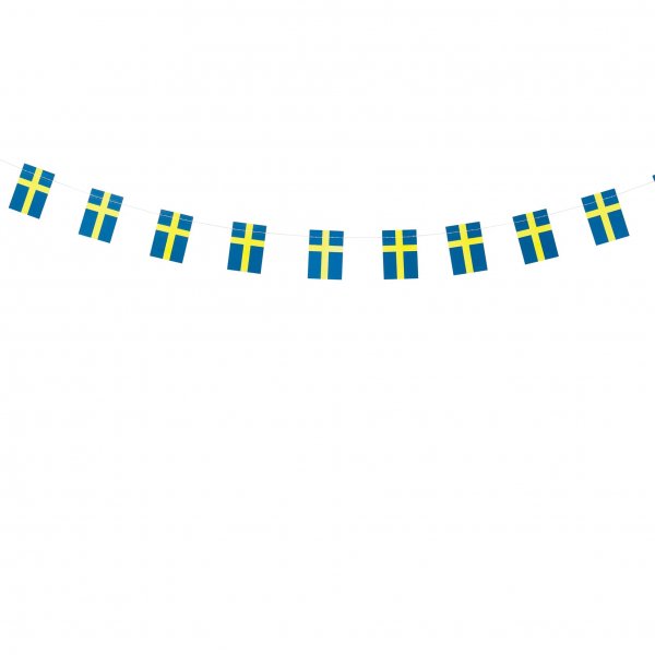 Mini-Flaggengirlande 4x6cm - 1,5m lang Mini-Flaggengirlande 4x6cm - 1,5m lang