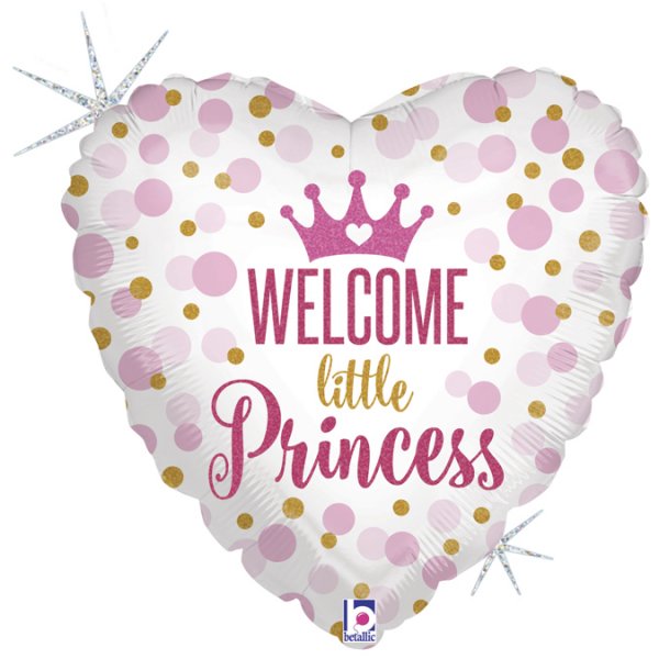 Herzballon - Willkommen kleine Prinzessin