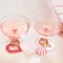 Getrnkeanhnger - Badeanzug - Pink/Gold - 10er-Pack
