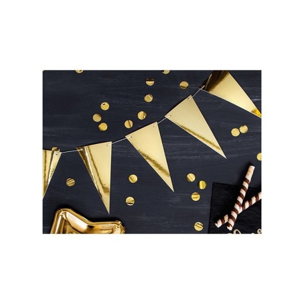 Mini-Flaggengirlande Gold Mini-Flaggengirlande Gold