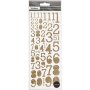 Glitzeraufkleber - Gold - Zahlen - 10x24 cm - 2 Blatt