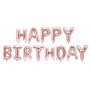 Ballongirlande - Happy Birthday - Rosgold