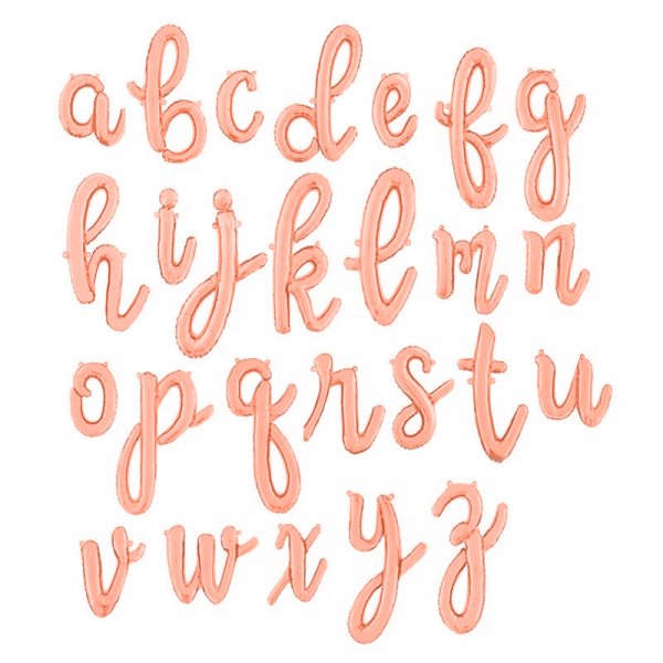 Buchstabenballons - Script - Rosgold