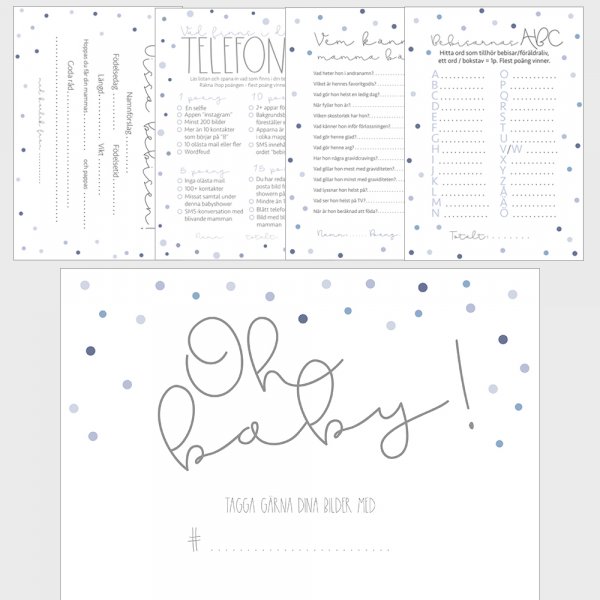 Set fr Babyparty - Blau