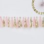 Quastengirlande - Rosa/Gold
